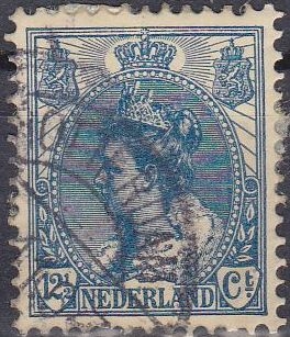 Holanda 1898-1924 Scott 068 Sello Reina Wihelmina usado 12 1/2 Netherland 
